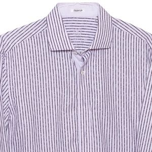 BUGATCHI UOMO MENS SHAPED FIT LS COTTON SHIRT L